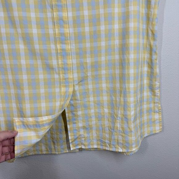Pendleton Women’s Plaid Sleeveless Button Front Shirt Blue Yellow Size XL - Picture 6 of 8